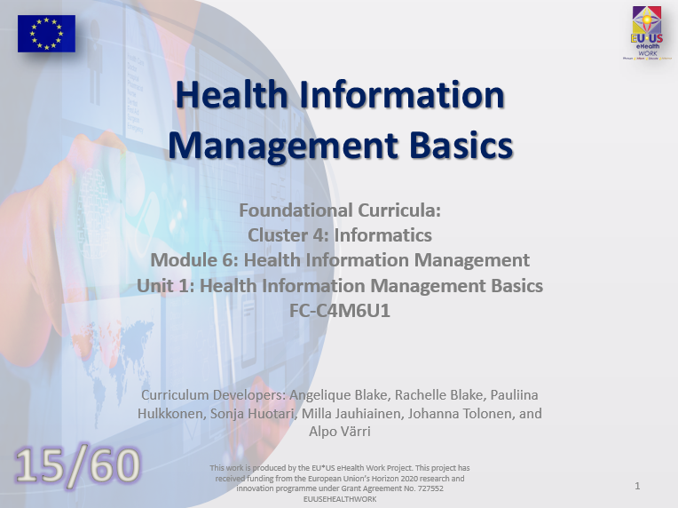 Unit 15: Health Information Management Basics