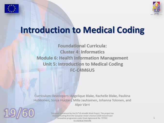 Unit 19: Introduction to Medical Coding