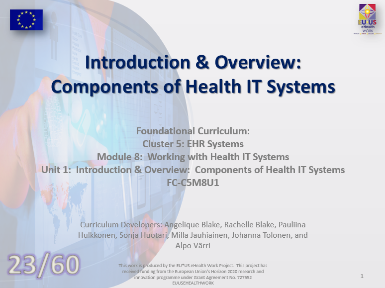 Lesson 23: Components of Health IT Systems