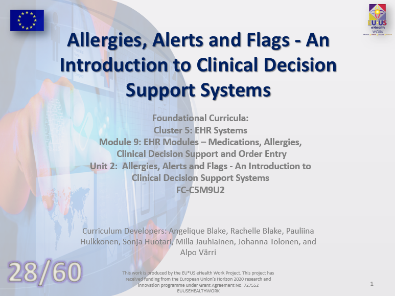 Lession 28: Allergies, Alerts and Flags